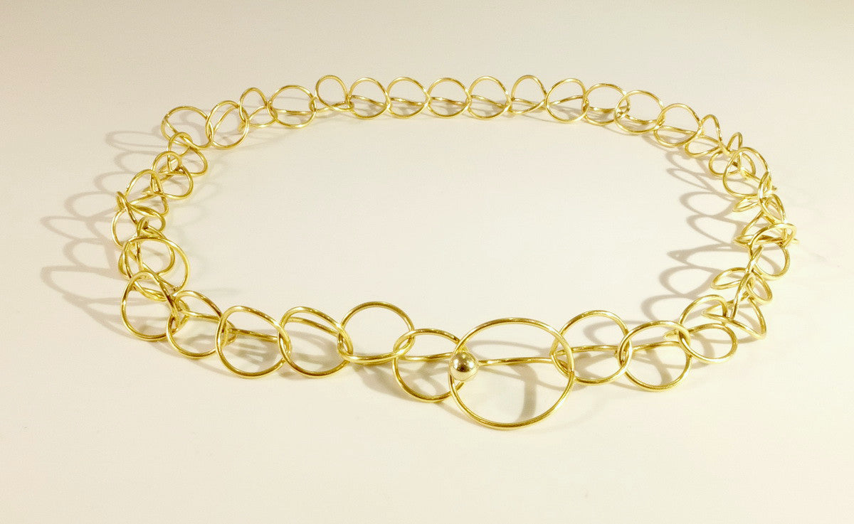 "2CV" gold necklace
